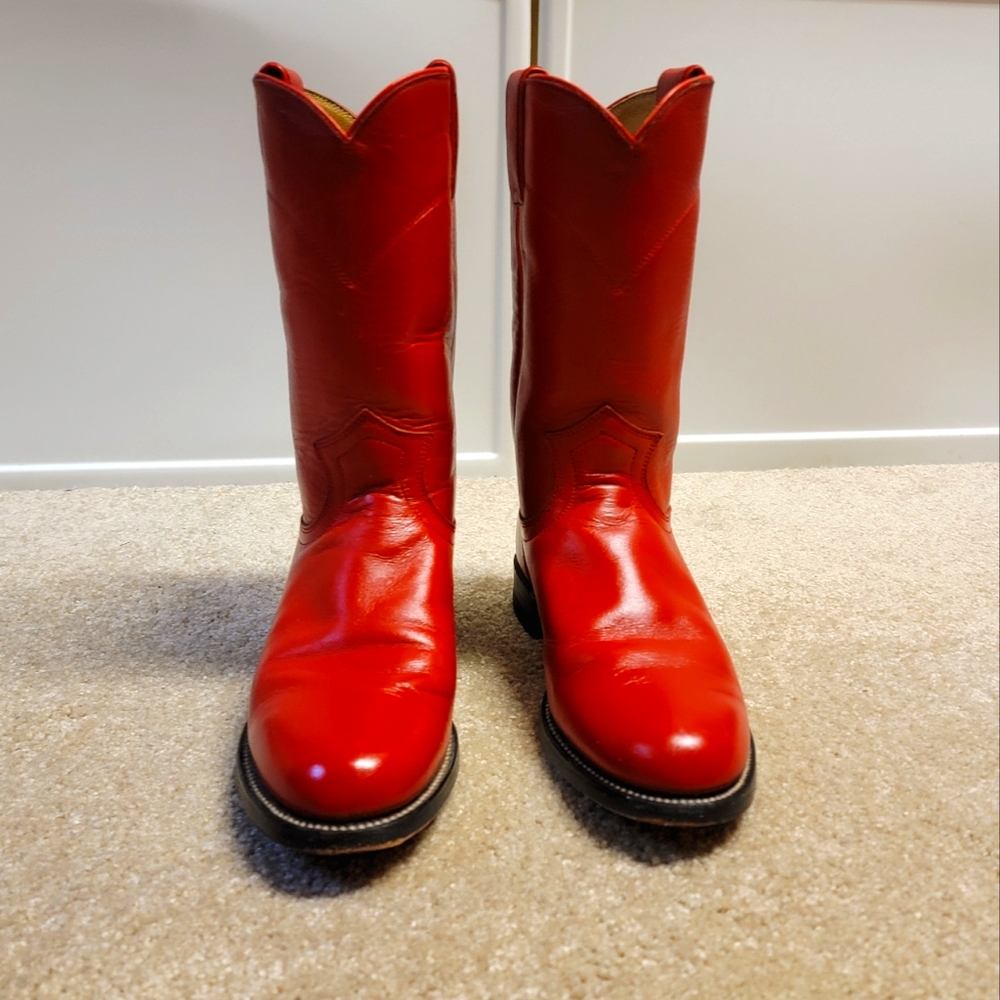 Justin L3055 Red Kipskin Women's Boots, Size 7B